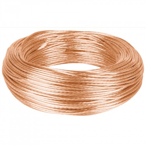 Metro de cable desnudo de cobre calibre 10 AWG, rollo 25 m - CADES-10 / 40048
